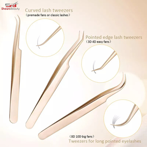 2025 vente chaude personnalisé votre propre conception de logo pince à cils pince à épiler en acier inoxydable extension de cils - Product Image 2