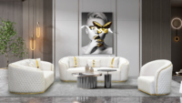 Luxuriöses Sofa-Set für das Wohnzimmer – Zeitgenössische Heimtextilien Große Eckcouch für Apartments