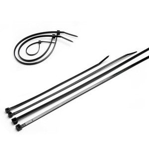 Gran oferta, bridas de nailon negras de alta calidad con cremallera, bridas de plástico autoblocantes multifuncionales de 5mm, bridas de 400mm de longitud sin halógenos - Product Image 3