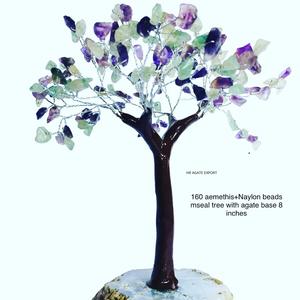 Amatista 300 Chips alambre dorado árbol de piedras preciosas respetuoso con el medio ambiente cristal curativo tallado estatuilla para Año Nuevo chino decoración del hogar - Product Image 6