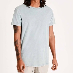 Logotipo personalizado bordado Streetwear Hip Pop hombres camiseta desgastada de gran tamaño de algodón piedra ácido lavado pantalla impresión camisetas - Product Image 3