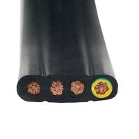 H07VVH6-F flexible pvc câble plat câble électrique d'alimentation 4 noyaux 16mm2 câble de cuivre de contrôle de palan plat pour grue