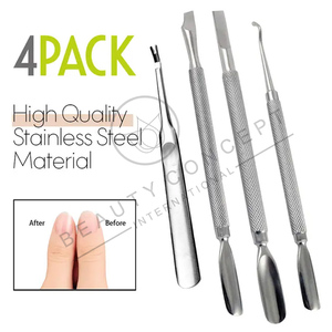 Best Selling 4pc Set of Premium Quality <b>Nail</b> Cuticle Pusher Sustainable Pedicure & <b>Nail</b> Art Care <b>Tools</b> by Beauty Concept - Product Image 5