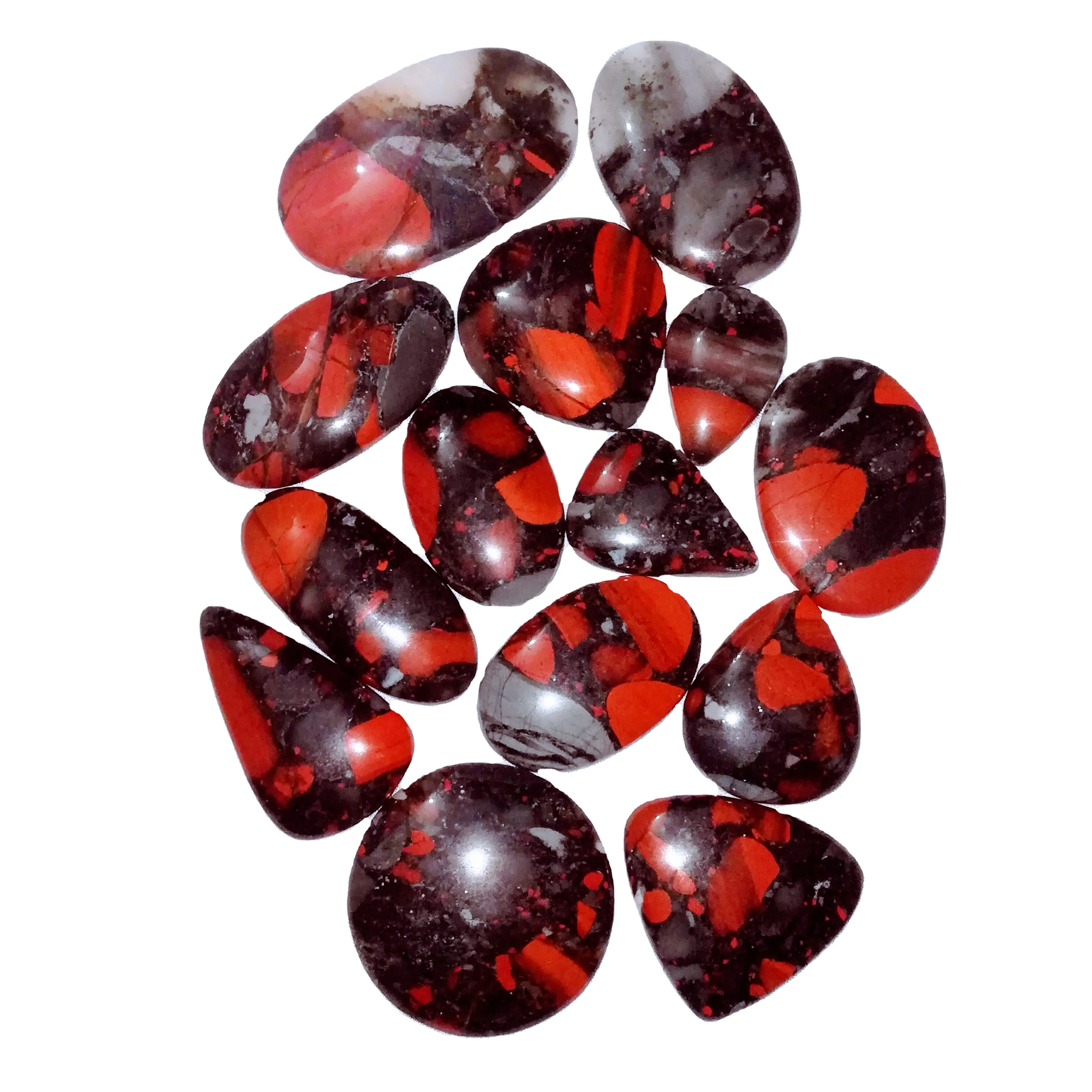 100 % Natural African Blood stone Agate Gemstone Mix Shape Cabochon Loose Stone For Jewelry Making top Quality Cabochon.