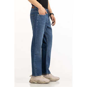 กางเกงยีนส์ทรงตรงสไตล์วินเทจฮิปฮอปผ้าเดนิมสโตนวอชแบบหลวมปักลายสีเข้มคอลเลคชั่นฤดูหนาว-MN-JNS-SS25-003 - Product Image 2