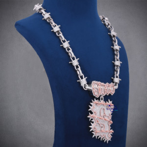 Llamativo personalizado de alta calidad de 14 quilates de oro cultivado en laboratorio Cadena de diamantes con colgante VVS collares de claridad para hombres - Product Image 3