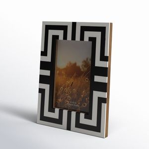 Cadre Photo Moderne Géométrique Abstrait en Résine Noir et Blanc pour Table et Tenture Murale en Bois - Product Image 2