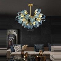 Lustre en verre soufflé à la main ANNO, luminaire suspendu artistique pour villa, hôtel, sur mesure OEM ODM