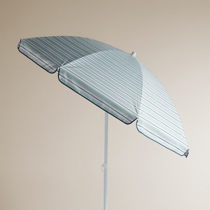 Parasol de plage réglable imperméable de 6,5 pieds de diamètre, à rayures vintage, protection solaire UPF 50+, 120g polyester, pour pique-nique, piscine, mer - Product Image 2