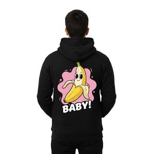 Sudadera con capucha unisex extragrande de algodón grueso con estampado personalizado de plátano para bebé, estilo urbano, venta al por mayor - Product Image 2