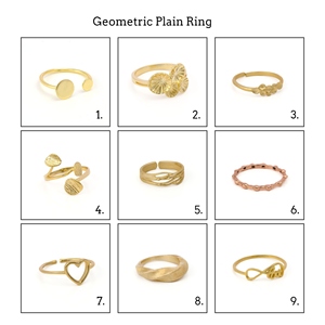 Anillo de joyería simple superventas de diseño encantador, anillo de dedo de amor unisex chapado en oro de 24K, anillo alfabático hecho a mano - Product Image 6