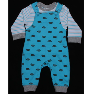 Ensemble 2 pièces unisexe en interlock 100 % coton, 210 g/m², avec combinaison et t-shirt teint en fil, imprimé intégral, ODM, BD, en stock, échantillon disponible en 7 jours - Product Image 1