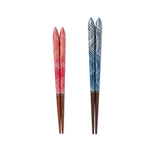 Baguettes en bois naturelles faites à la main Ensemble de baguettes antidérapantes en bois Couverts de sushi japonais pour le dîner - Product Image 3