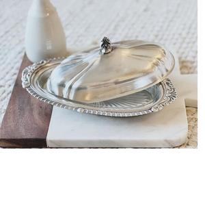 Plat de service pour beurre en acier inoxydable écologique pour usage domestique, récipient pour fromage et fromage blanc avec emballage en carton - Product Image 5