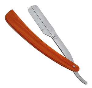 Maquinillas de afeitar desechables para barba con mango de madera Mango de plástico rojo y hoja afilada de acero inoxidable - Product Image 1