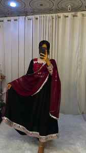 Latest Modern Fashion Premium Quality Afghan Kuchi Women's Traditional Bridal <b>Wedding</b> <b>Dress</b> Lace Ruffles Knee-Length A-Line - Product Image 5