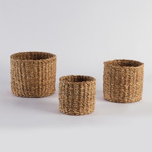 กระถางหญ้าทะเลสานด้วยมือกระถางฟางปลูกต้นไม้ขนาดเล็ก - Product Image 1