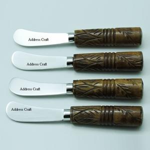 Ensemble de couteaux à fromage en acier inoxydable contemporains fabriqués à la main avec poignée en acrylique utilisés pour le service du fromage ustensiles de cuisine - Product Image 5