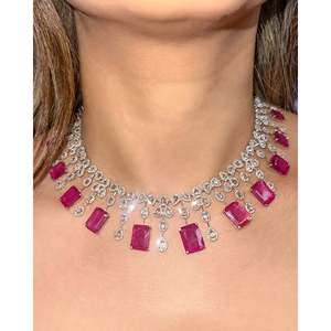 Collier Frida en diamants rubis - Product Image 3