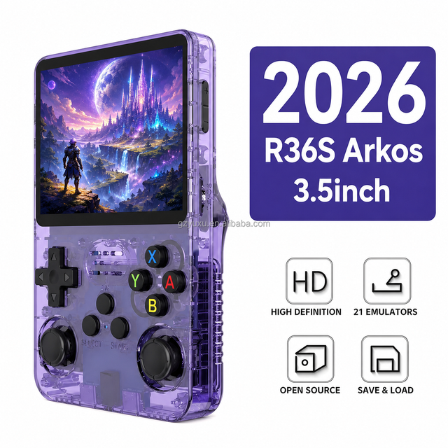 OEM ODM R36S R36HD Retro Handheld Console 3.5 Inch IPS Display Other OS Portable Video Game Player 64GB 3500mAh Battery Games