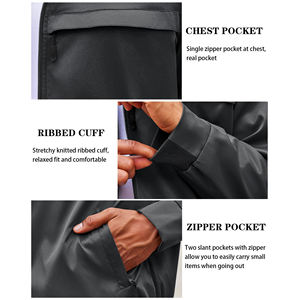 Chaqueta de béisbol universitaria de seda bordada personalizada para hombre, chaqueta de bombardero de satén deportiva Unisex con cremallera a prueba de viento para hombre - Product Image 6