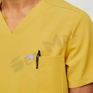 เสื้อโค้ทแล็ปชุดยูนิฟอร์มพยาบาล,ชุดอบผ้าคอตตอนสีแดงกันน้ำได้ใส่ได้ทั้งชายและหญิงสำหรับใส่ทางการแพทย์ - Product Image 4