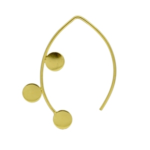 Handmade Brass <b>Cuff</b> & Chandelier <b>Earrings</b> Vintage Ethnic Geometric Design Gold Plated Pearl Diamond Encrusted Trendy for Parties - Product Image 1