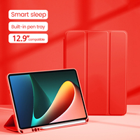 DIGITALOME 2021/2020/2018 pour IPAD PRO 12.9 \ "étui de protection rouge en silicone pour tablette