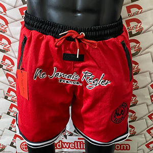 Short de gym grande taille avec poches à fermeture éclair personnalisées et cordon de serrage à la taille élastique, teint en couleur unie avec votre propre logo - Product Image 1