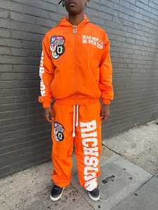 OEM Vente en gros de haute qualité Ensembles deux pièces pour hommes Survêtements personnalisés Pantalons en nylon Survêtements amples Survêtement en nylon personnalisé pour hommes - Product Image 3