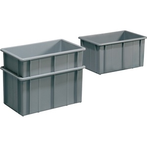 Crate Square Transport <b>Stacking</b> Container 20.0 L Grey PE L600xW400xH120mm Mauser - Product Image 1
