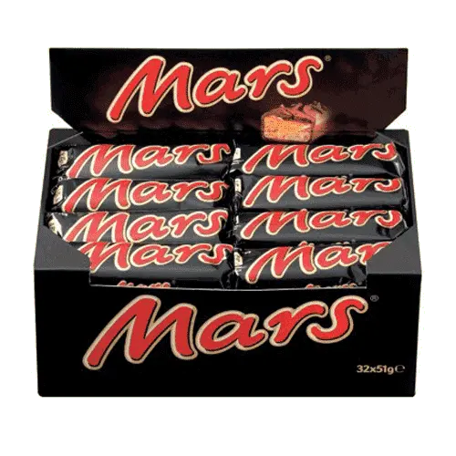 Mars Klassieke Enkele Chocoladerepen Gemaakt In Duitsland Chocolademarsreep 53G X 48