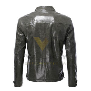 Veste d'hiver en cuir pour homme de style moderne, fabriquée avec du cuir de haute qualité, intérieur doux assurant un ajustement confortable - Product Image 2