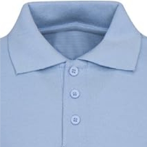 Polo pour homme bleu ciel clair, coton ultra doux, coupe décontractée, polo piqué bleu ciel uni, style décontracté et élégant - Product Image 6