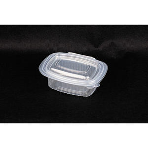 Conteneur alimentaire ovale à couvercle articulé en PP de 250 cc, 15 paquets x 50 pièces, B2B - Product Image 1