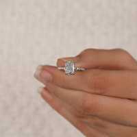 2.00CT DEF VS1 Radyant Kesim Laboratuvarda Yetiştirilmiş Elmas Nişan Düğün Yıldönümü Yüzüğü 14k Som Altın IGI Sertifikalı