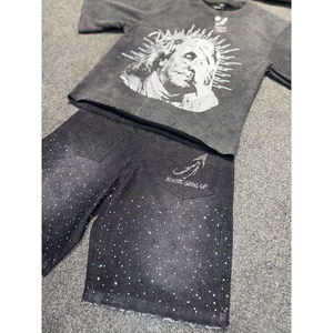 ชุดเสื้อยืดและกางเกงขาสั้นลำลองสำหรับผู้ชายสำหรับฤดูร้อนพิมพ์ลายดิจิทัลแบบแห้งเร็วคุณภาพสูงทุกขนาด - Product Image 2