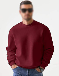 <b>Men's</b> Eco-Friendly Plus Size Knitted Long Sleeve Casual 100% Cotton Fleece <b>Turtleneck</b> Drawstring Hoodies Pullover Sweatshirts - Product Image 5