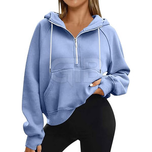 Nouveaux vêtements à la mode grande taille demi-fermeture éclair sweats à capuche coton style décontracté demi-fermeture éclair - Product Image 6