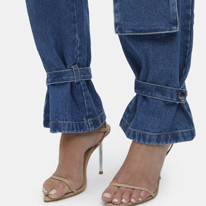 High Street Flare Ripped Skinny Denim Pants <b>for</b> Women 100% Cotton Eco-Friendly - Product Image 6