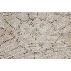 Tapis de 6,6 x 10,4 pieds, tapis turc, tapis en laine gris vintage à motifs floraux - Product Image 5