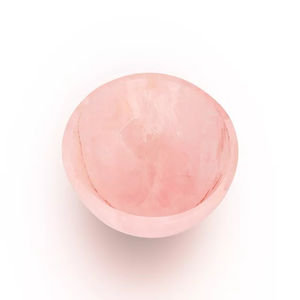 Cuenco de cuarzo rosa de la mejor calidad, cuencos curativos de piedras preciosas de cristal Natural para meditación Reiki, venta al por mayor - Product Image 6