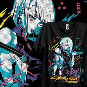 Camiseta Cyberpunk Edgerunners de Tela Tejida Transpirable - Product Image 1