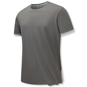 Camiseta de hombre cuello redondo manga corta Camiseta Unisex ropa de calle bajo Moq logotipo personalizado 100% algodón de gran tamaño Premium alta calidad - Product Image 1