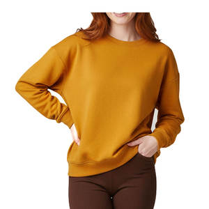 Sweat-shirt en molleton orné pour femme avec tissu tricoté respirant, écologique, logo personnalisable sur le devant pour l'automne, l'hiver et le printemps - Product Image 4