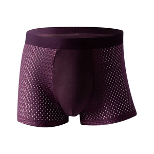 MONO RIDERS Comfortable Factory Mesh Sports Antibacterial Large Size Men's High-Rise Lace Solid <b>Boxer</b> Panty Underwear - Product Image 4