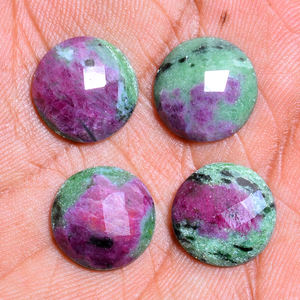 หินทับทิม Zoisite ธรรมชาติ8.5 CTS 14มม. โรสคัทหนา8มม. พื้นหลังแบนมีคุณภาพสูง - Product Image 1