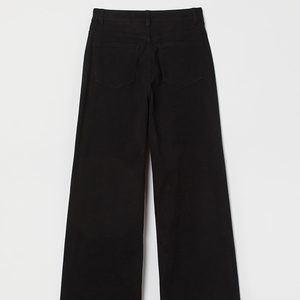 Women's Casual High Waisted PU <b>Leather</b> <b>Pants</b> with Zippers Skinny Pencil Trousers Flat Front Style and Lace Decoration OEM - Product Image 1