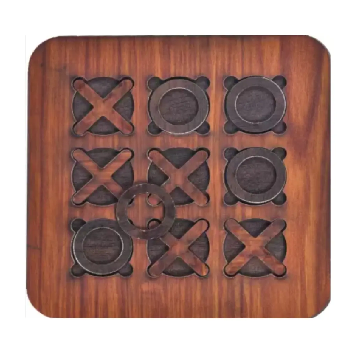 Set permainan jari kaki Tic Tac kayu atraktif kualitas tinggi buatan tangan portabel keluarga permainan papan hiburan untuk anak-anak & dewasa