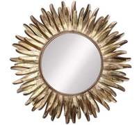 Hammered Design Metal Wall Mirror For Home Livingroom Hotel Hallway Decoration Use Hanging Wall Mirror In Copper Plating